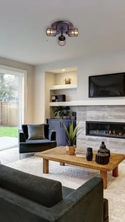 Oświetlenie Przedpokoju|Oświetlenie Jadalni>Candellux Lighting Lampa sufitowa plafon kawowe złoto bursztyn 3x40W Canabera