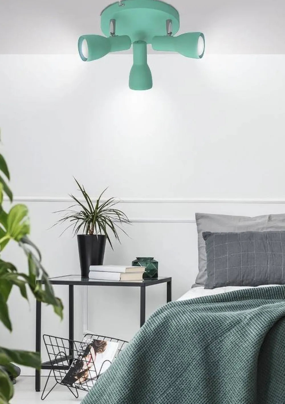 Oświetlenie Pokoju Dziecięcego|Oświetlenie Sypialni>Candellux Lighting Lampa sufitowa plafon miętowy regulowany Picardo