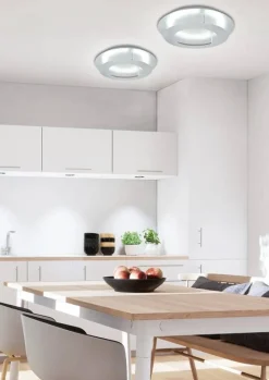 Oświetlenie Przedpokoju|Oświetlenie Łazienki></noscript>Candellux Lighting Lampa sufitowa plafon srebrny 40cm LED Merle