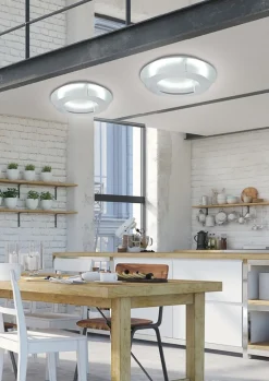 Oświetlenie Przedpokoju|Oświetlenie Łazienki></noscript>Candellux Lighting Lampa sufitowa plafon srebrny 50cm LED Merle