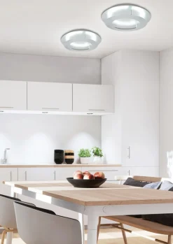 Oświetlenie Przedpokoju|Oświetlenie Łazienki></noscript>Candellux Lighting Lampa sufitowa plafon srebrny 50cm LED Merle