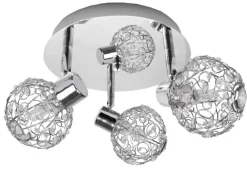 Oświetlenie Przedpokoju|Oświetlenie Jadalni>Candellux Lighting Lampa sufitowa plafon 3X40W G9 chrom COLLAR