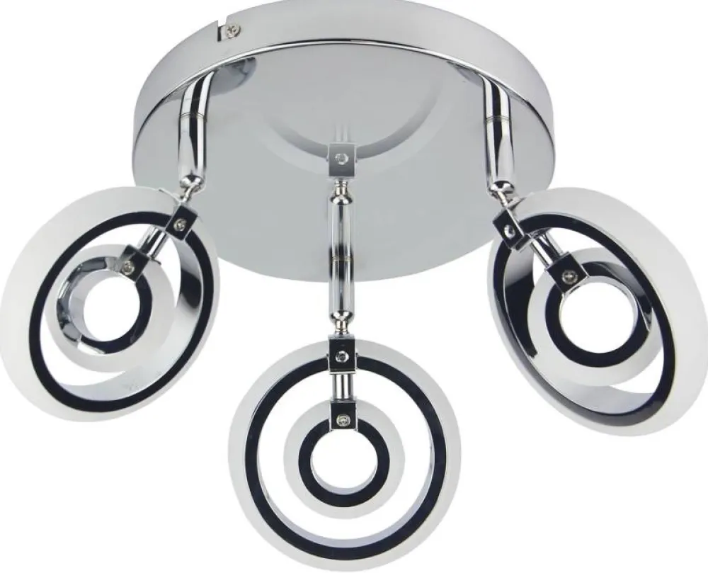 Oświetlenie Przedpokoju|Oświetlenie Sypialni>Candellux Lighting Lampa sufitowa plafon 3X6W LED chrom 3000K CELT