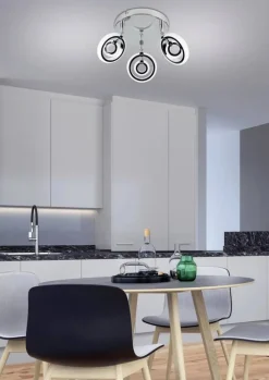 Oświetlenie Przedpokoju|Oświetlenie Sypialni>Candellux Lighting Lampa sufitowa plafon 3X6W LED chrom 3000K CELT