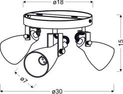 Lampy Wiszące|Oświetlenie Przedpokoju>Candellux Lighting Lampa sufitowa plafon 3X40W GU10 szary matowy Ash