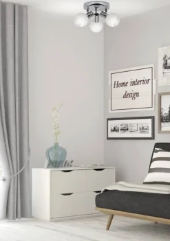 Oświetlenie Pokoju Dziecięcego|Oświetlenie Sypialni>Candellux Lighting Lampa sufitowa plafon 3X40W E14 chrom TURNO