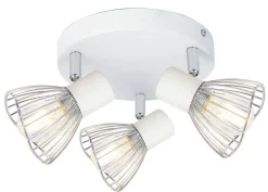 Oświetlenie Przedpokoju|Oświetlenie Jadalni>Candellux Lighting Lampa sufitowa plafon 3X40W E14 biały chrom FLY