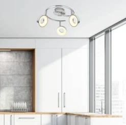 Oświetlenie Przedpokoju|Oświetlenie Sypialni>Candellux Lighting Lampa sufitowa spirala 3X4W LED chrom 3000K ISLA