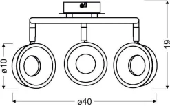 Oświetlenie Przedpokoju|Oświetlenie Sypialni>Candellux Lighting Lampa sufitowa spirala 3X4W LED chrom 3000K ISLA