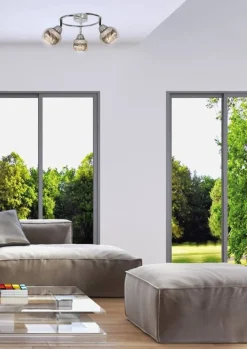 Oświetlenie Przedpokoju|Oświetlenie Jadalni>Candellux Lighting Lampa sufitowa spirala 3X10W E14 LED chrom FORT