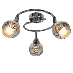 Oświetlenie Przedpokoju|Oświetlenie Jadalni></noscript>Candellux Lighting Lampa sufitowa spirala 3X10W E14 LED chrom FORT