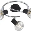 Oświetlenie Przedpokoju|Oświetlenie Jadalni>Candellux Lighting Lampa sufitowa spirala 3X40W E14 czarny/chrom OSLOK