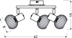 Oświetlenie Przedpokoju|Oświetlenie Jadalni></noscript>Candellux Lighting Lampa sufitowa spirala 3X40W E14 czarny/chrom OSLOK