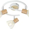 Oświetlenie Pokoju Dziecięcego|Oświetlenie Przedpokoju>Candellux Lighting Lampa sufitowa spirala 3X25W E14 biały drewno CHILE