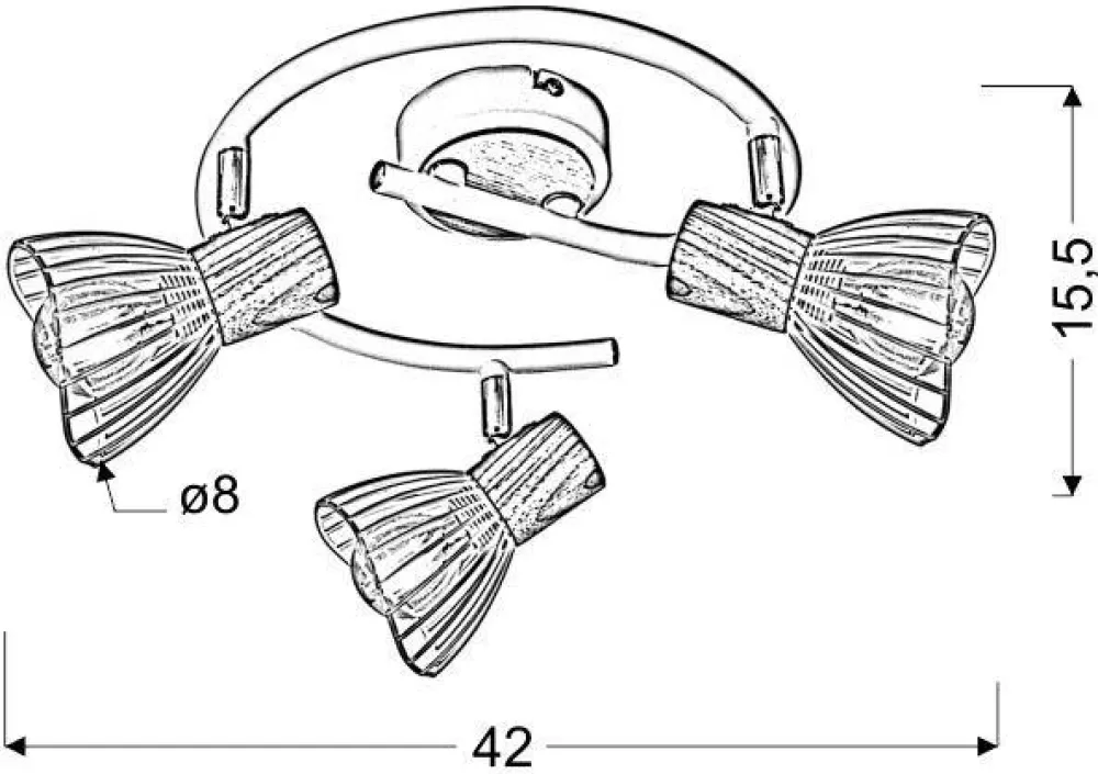 Oświetlenie Pokoju Dziecięcego|Oświetlenie Przedpokoju>Candellux Lighting Lampa sufitowa spirala 3X25W E14 biały drewno CHILE
