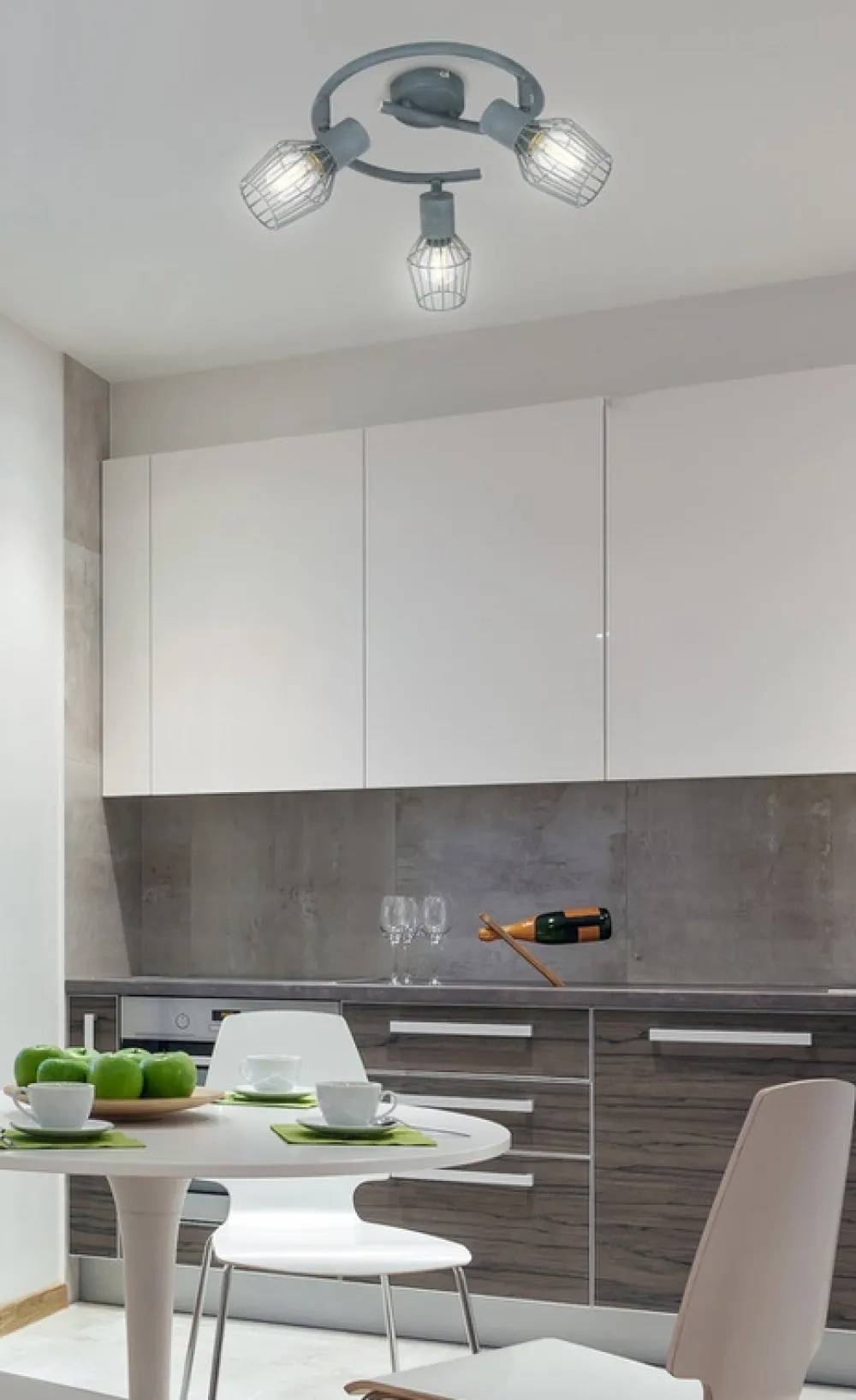 Oświetlenie Przedpokoju|Oświetlenie Jadalni>Candellux Lighting Lampa sufitowa spirala 3X40W E14 szary VIKING