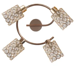 Oświetlenie Przedpokoju|Oświetlenie Jadalni>Candellux Lighting Lampa sufitowa spirala 4X40W G9 mosiądz YORKY