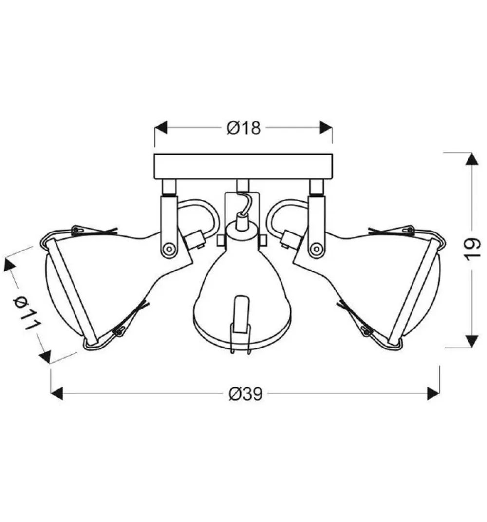 Oświetlenie Przedpokoju|Oświetlenie Sypialni>Candellux Lighting Lampa sufitowa szara regulowana 3xE14 Crodo