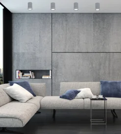 Oświetlenie Przedpokoju|Oświetlenie Łazienki>Candellux Lighting Lampa sufitowa szara 6,8x10cm GU10 15W Tuba