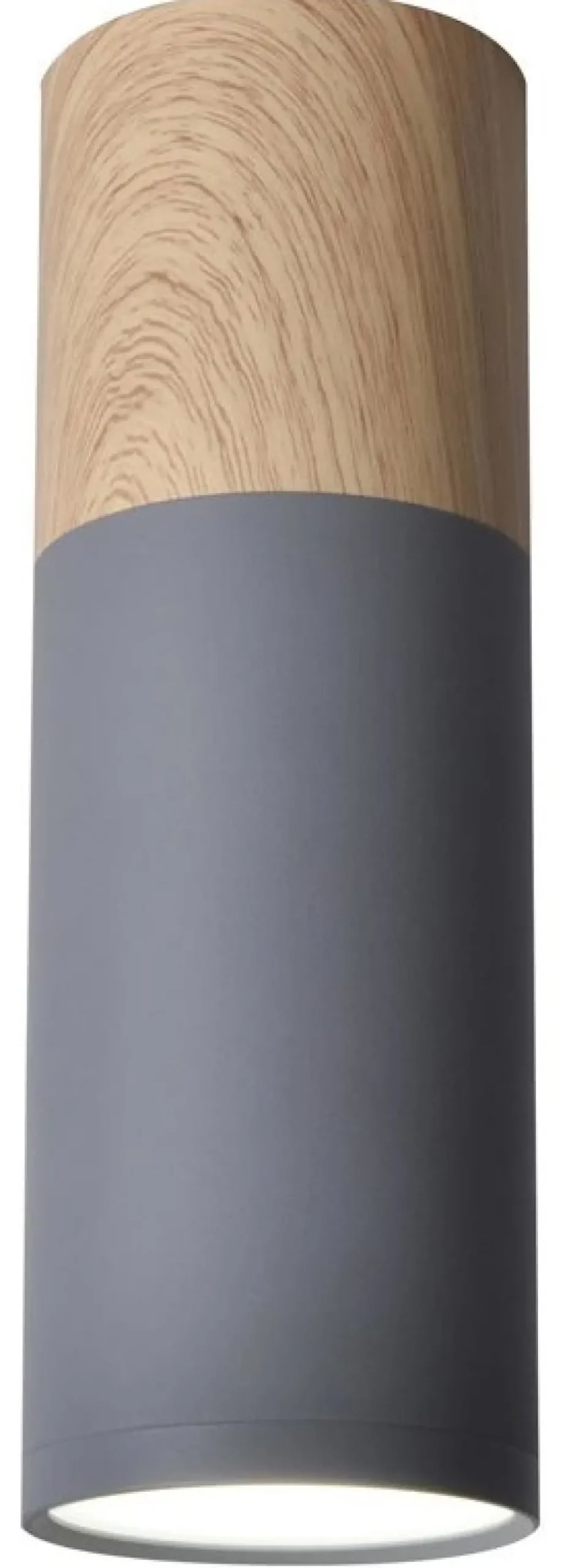 Lampy Sufitowe|Oświetlenie Przedpokoju>Candellux Lighting Lampa sufitowa szaro-drewniana 6,8x20cm Tuba