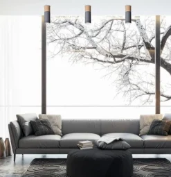 Lampy Sufitowe|Oświetlenie Przedpokoju>Candellux Lighting Lampa sufitowa szaro-drewniana 6,8x20cm Tuba