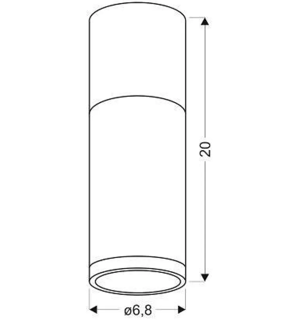 Lampy Sufitowe|Oświetlenie Przedpokoju>Candellux Lighting Lampa sufitowa szaro-drewniana 6,8x20cm Tuba