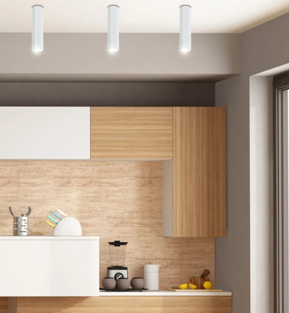 Oświetlenie Przedpokoju|Oświetlenie Jadalni>Candellux Lighting Lampa sufitowa Tuba biała sześciokątna 25W