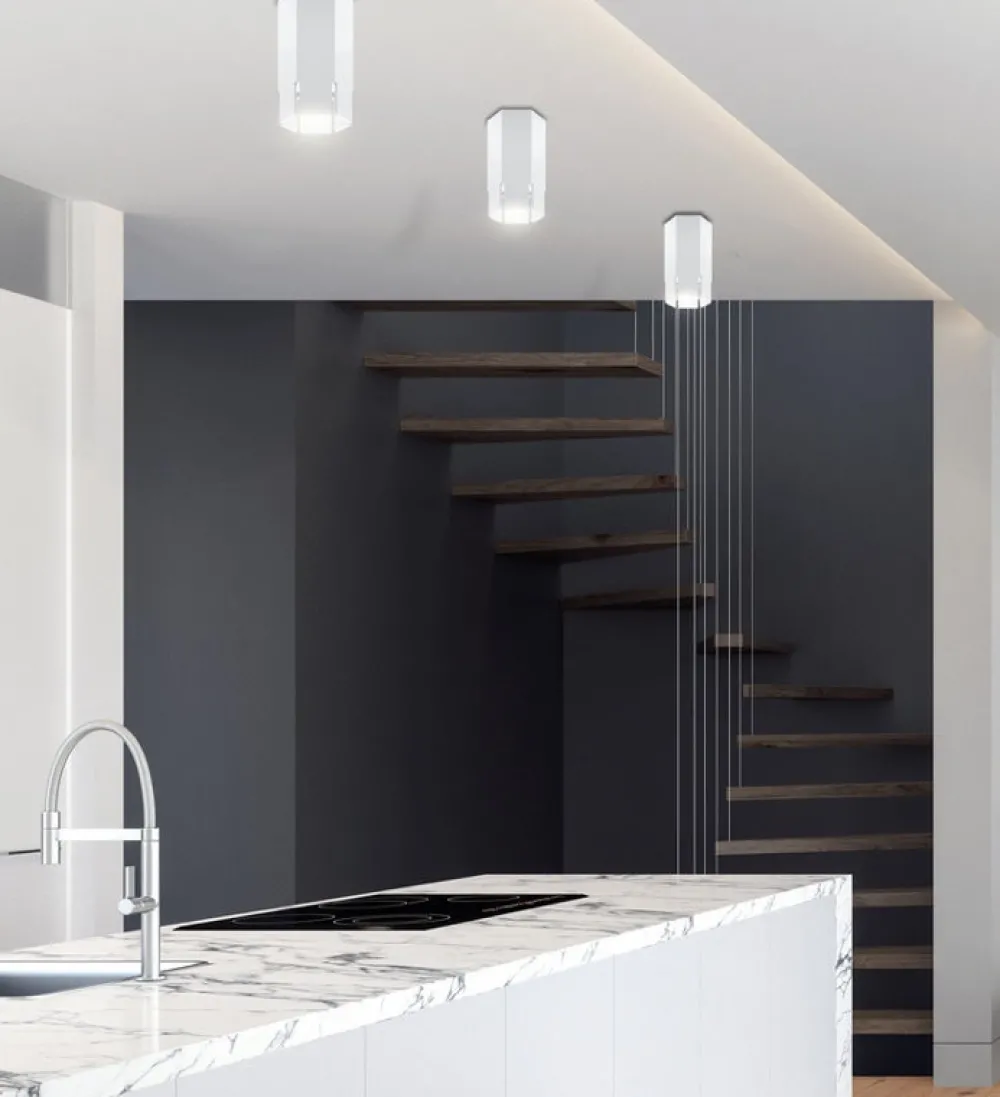 Oświetlenie Przedpokoju|Oświetlenie Sypialni>Candellux Lighting Lampa sufitowa Tuba sześciokątna biała 12 cm