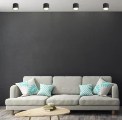 Lampy Sufitowe>Candellux Lighting Lampa sufitowa TUBA złoty + czarny LED 9W 4000K