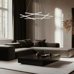 Oświetlenie Sypialni|Oświetlenie Salonu>Apeti LAMPA SUFITOWA WISZĄCA ANDROS LED SREBRNY 4000K