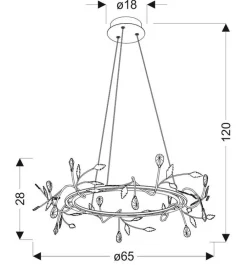 Oświetlenie Jadalni|Oświetlenie Sypialni>Apeti LAMPA SUFITOWA WISZĄCA GIAROS LED CZARNY 4000K