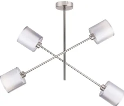 Oświetlenie Przedpokoju|Oświetlenie Jadalni>Candellux Lighting Lampa sufitowa wisząca satyna nikiel sztyca 4x40W Sax