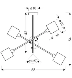 Oświetlenie Przedpokoju|Oświetlenie Jadalni>Candellux Lighting Lampa sufitowa wisząca satyna nikiel sztyca 4x40W Sax