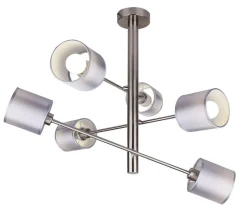 Oświetlenie Przedpokoju|Oświetlenie Jadalni>Candellux Lighting Lampa sufitowa wisząca satyna nikiel sztyca 6x40W Sax