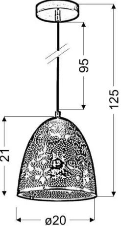 Oświetlenie Przedpokoju|Oświetlenie Jadalni>Candellux Lighting LAMPA SUFITOWA WISZĄCA SFINKS STOŻEK E27 AŻUROWY PATYNA