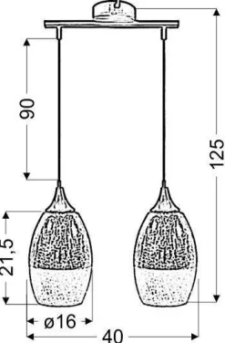 Oświetlenie Przedpokoju|Oświetlenie Jadalni>Candellux Lighting Lampa sufitowa wisząca srebrna regulowana 2x60W E27 Celia
