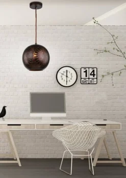 Oświetlenie Przedpokoju|Oświetlenie Jadalni>Candellux Lighting Lampa sufitowa wisząca 1X60W E27 brąz 31-43283