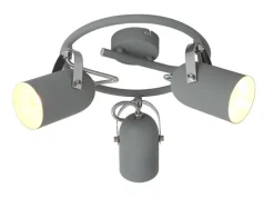 Oświetlenie Pokoju Dziecięcego|Oświetlenie Przedpokoju>Candellux Lighting Lampa sufitowa 3xE14 42cm spirala GRAY SZARY