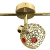 Oświetlenie Przedpokoju|Oświetlenie Sypialni>Candellux Lighting Lampa sufitowa 3xG9 mosiądz+czerwony Aron