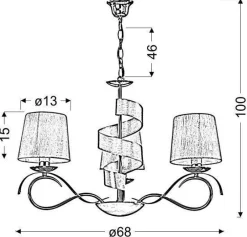 Oświetlenie Jadalni|Oświetlenie Sypialni>Candellux Lighting Lampa sufitowa żyrandol chromowy 3x40W E14 Decanis