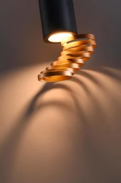 Oświetlenie Przedpokoju|Oświetlenie Jadalni></noscript>Candellux Lighting Lampa sufitowa złoty+czarny 6x20cm Tuba