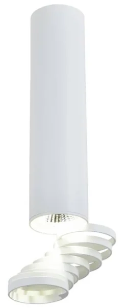 Oświetlenie Przedpokoju|Oświetlenie Jadalni>Candellux Lighting Lampa Tuba biała z regulowanymi pierścieniami 50W GU10