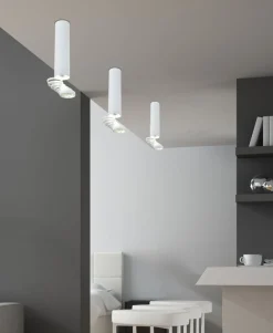 Oświetlenie Przedpokoju|Oświetlenie Jadalni></noscript>Candellux Lighting Lampa Tuba biała z regulowanymi pierścieniami 50W GU10