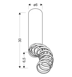 Oświetlenie Przedpokoju|Oświetlenie Jadalni></noscript>Candellux Lighting Lampa Tuba biała z regulowanymi pierścieniami 50W GU10