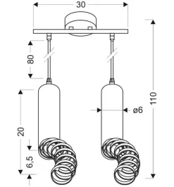 Oświetlenie Przedpokoju|Oświetlenie Jadalni></noscript>Candellux Lighting Lampa tuba wisząca 100cm biała 2xGU10
