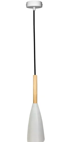 Oświetlenie Przedpokoju|Oświetlenie Jadalni>Ledea Lampa wisząca biała + drewno Trosa