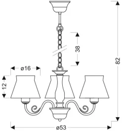 Oświetlenie Przedpokoju|Oświetlenie Jadalni></noscript>Candellux Lighting Lampa wisząca biała abażur z organzy 340W E27 Zefir Candellux