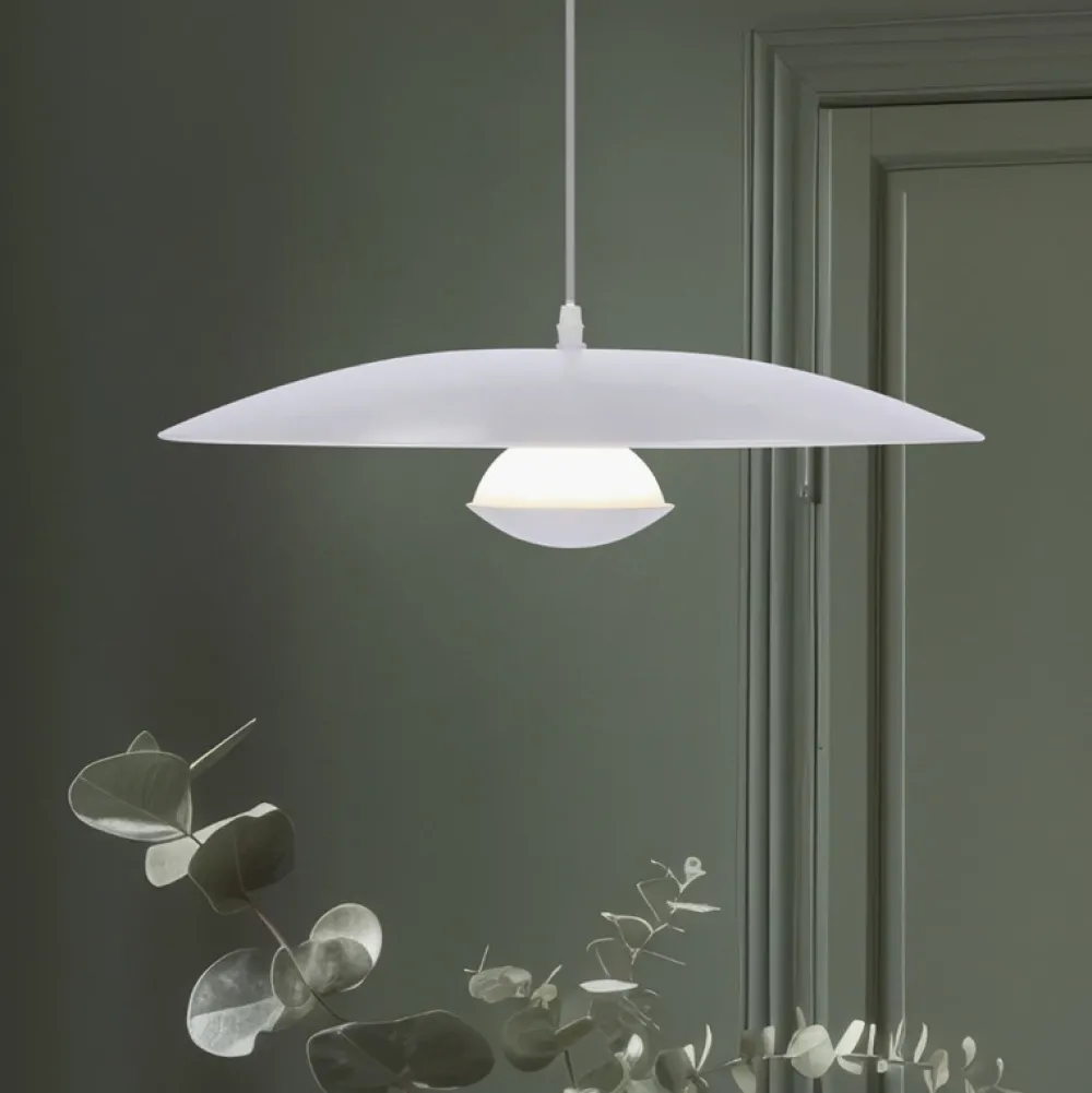 Oświetlenie Przedpokoju|Oświetlenie Jadalni>Ledea Lampa wisząca biała LED 48cm Lund