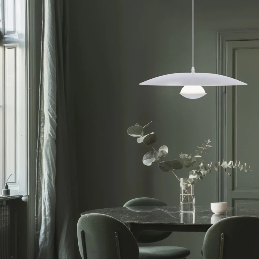 Oświetlenie Przedpokoju|Oświetlenie Jadalni>Ledea Lampa wisząca biała LED 48cm Lund