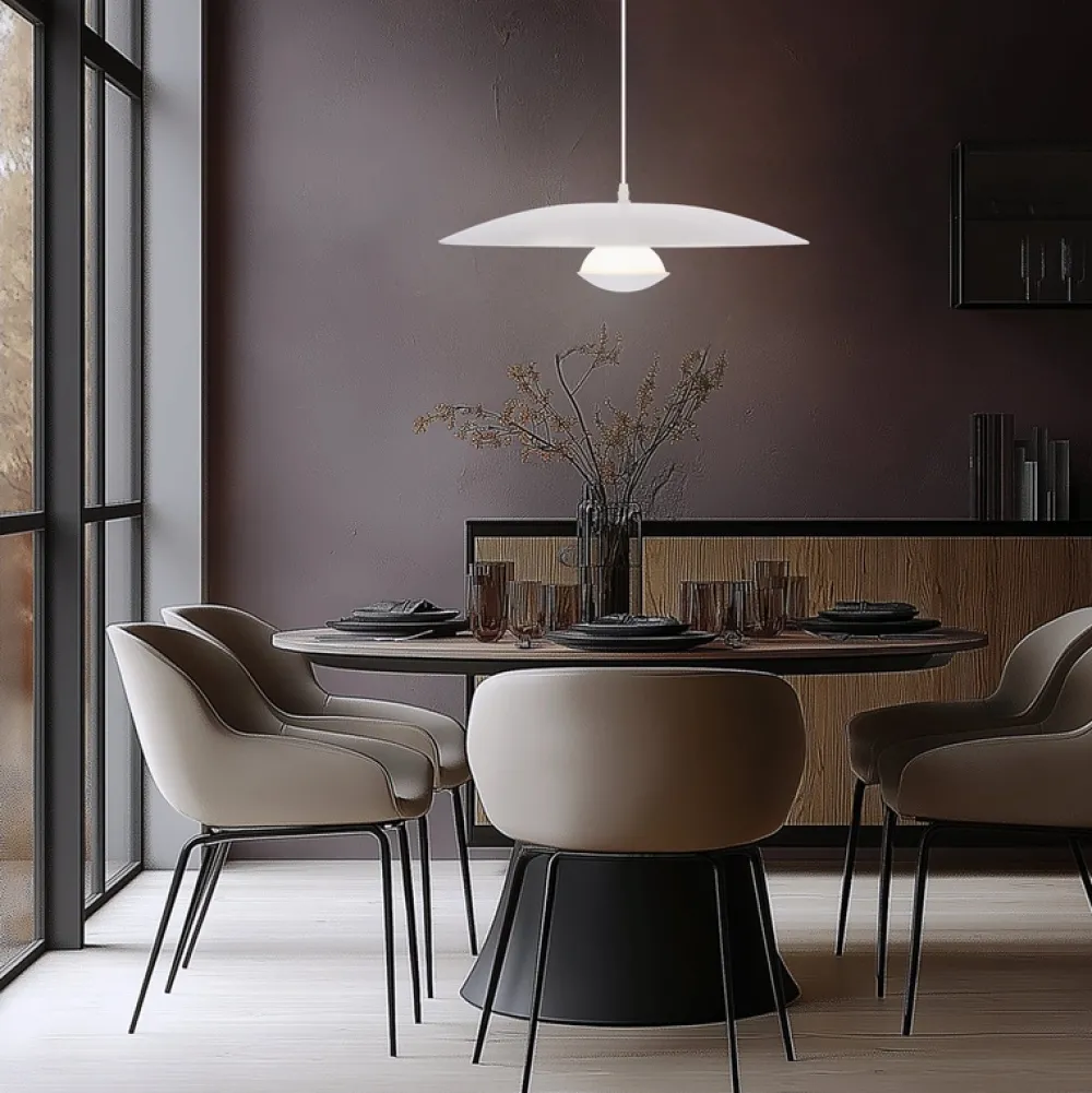 Oświetlenie Przedpokoju|Oświetlenie Jadalni>Ledea Lampa wisząca biała LED 48cm Lund